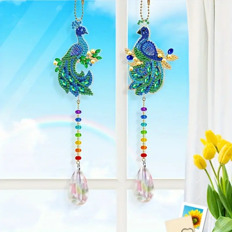 Suncatcher - Peacocks | Dibs on Diamonds, Diamond Art & Beading Supplies